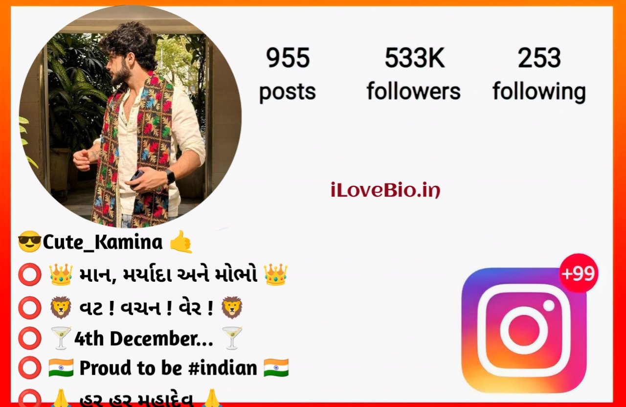 Instagram Bio in Gujarati Instagram Bio in Gujarati